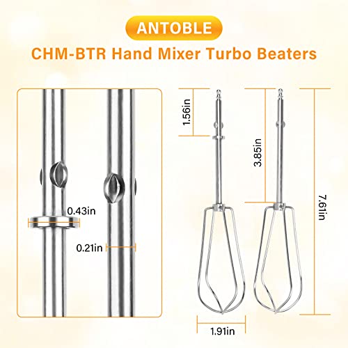 ANTOBLE Hand Mixer Beaters Compatible with Cuisinart HM-90s HM-70 HM-50 CHM-3, 9 7 5 3 Mixer Attachments Replacement Parts CHM Series Stainless Steel Whisk Hand Turbo Mixer Beater for Cuisinart, # CHM-BTR - Kitchen Parts America