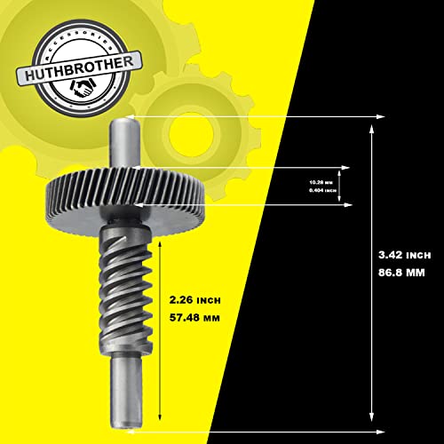 HuthBrother Worm Gear Kit Compatible With Whirlpool 5QT&6QT 9709231 Replacement Gear Parts with 9703445 Bearing & Gear 9706529 with the 9709511 Gasket and 9703680 Circlip & 1.8 OZ Food Grade Grease - Kitchen Parts America