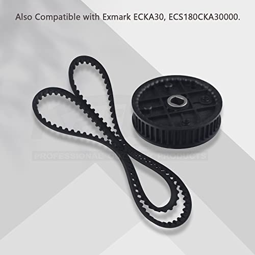 Karbay 121-9100 Sprocket with 120-3335 Belt for Toro 30" Time Master for Exmark Commercial 30 Walk-Behind ECS180CKA30000, Replaces 120-1920 120-7042 265-610 - Grill Parts America