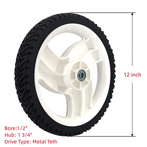 Sutmorly 105-1816 Lawn Mower Deck Wheels Fits for Toro 105-1816-A Stens 205-268, Recycler Plastic Rear Wheel 12" 20012 20016 20019, 2 pack - Grill Parts America