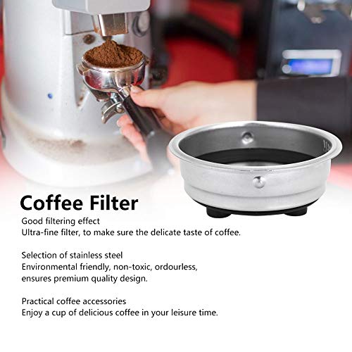 1 Cup 51mm Coffee Filter Basket, Detachable Stainless Steel Portafilter Basket Espresso Filter Coffee Machine Accessories for Home Office - Kitchen Parts America