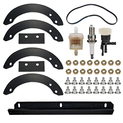 Mikatesi 06720-V10-030 Snowblowers Rubber Paddle Auger Kit Replaces 72427-V10-020 72428-V10-020 72443-V10-020 with 22431-V10-013 Belt 76322-V10-020 Scraper Blade for Honda HS520 HS720 Snow Blowers - Grill Parts America