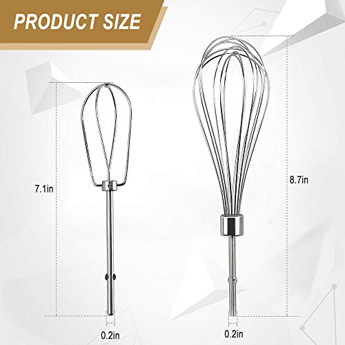 Cenipar W10490648&KHMPW- KHM2B W10490648 Hand Mixer Turbo Beaters(2 Pack) & KHMPW Stainless Steel Pro Whisk(2 Pack) Fit for KHM512BM KHMPW KHM2B - Kitchen Parts America