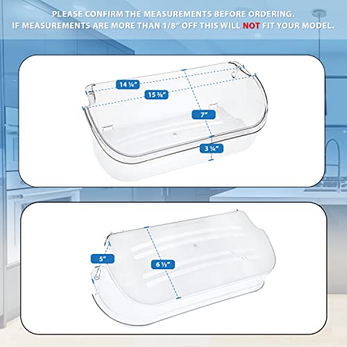 UPGRADED Lifetime Appliance 2 x 240356402 Door Bin Compatible with Frigidaire, Kenmore, Electrolux Refrigerator Replacement Shelves | Frigidaire Door Shelf Replacement | Frigidaire Replacement Parts - Grill Parts America