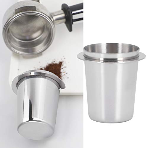 Coffee Dosing Cup, 51mm Stainless Steel Coffee Machine Handle Dosing Cup Mug Coffee Powder Feeder Part for Espresso Machine DIY Tools - Kitchen Parts America