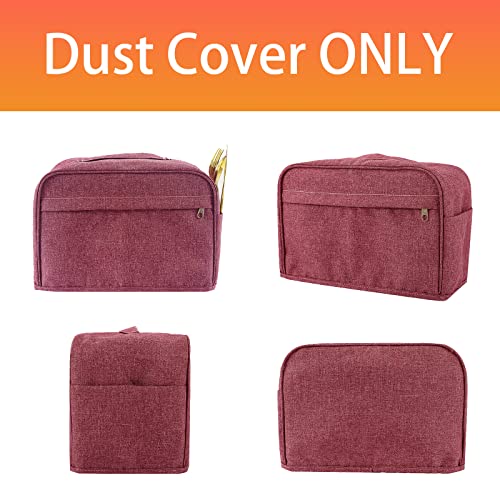 2 Slice Toaster Cover, Toaster Bags with Pockets, Bread Toaster Oven Dustproof Cover, Toaster Storage Bag, Appliance Covers For Kitchen Small Appliance, Fingerprint Protection, Gift for Women (S, Red) - Kitchen Parts America