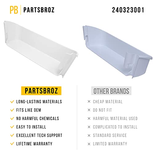 240323001 Frigidaire Door Bin Refrigerator Shelf Replacement Part Kenmore Electrolux FFHS2611PFEA FFSS2614QS6A FFHS2622MSF FFSS2614QS4A FFHS2611LBRA FFHS2622MSYA FFHS2612LS7 FFHS2622MSJ FFHS2622MS3 - Grill Parts America