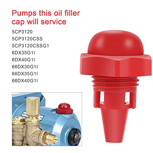 Fuoequl Pressure Washer Oil Pump Cap 46798 Cat Oil Fill Cap with O-Ring #14179 4HP,5DX, 6DX,66DX, 5CP Pumps - Grill Parts America