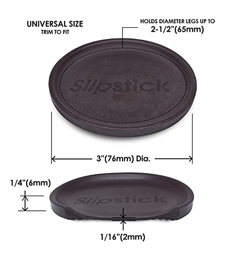 Slipstick Universal Non Slip Rubber Protector Pads (Set of 4) 3 Inch Round Gripper Pads to Prevent Sliding and Protect Hard Surfaces, Brown, CB755 - Kitchen Parts America