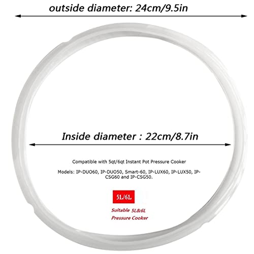 Silicone Sealing Ring Clear + Pressure Cookers Gasket + Universal Replacement Floater and Sealer for 5/6 Quart Models - Kitchen Parts America