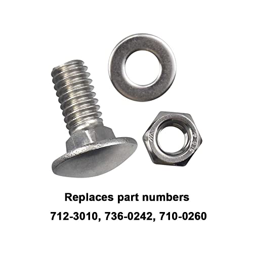 784-5581A Carriage Bolts Nuts Kits Compatible with MTD Snow Blower fits 784-5581A 790-00120-0637 Shave Plate Scraper Bar (5/16-18) 5/8" and More, Replaces 712-3010, 736-0242, 710-0260 - 4 Pack - Grill Parts America