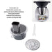 Multifunctional Food Processor Container Cutter Kit, Dishwasher Safe Blender Electric Food Chopper Parts, Stainless Steel Fast Chopping Processor Blender Cutting Crush Disc Accessories for TM5 6 - Kitchen Parts America