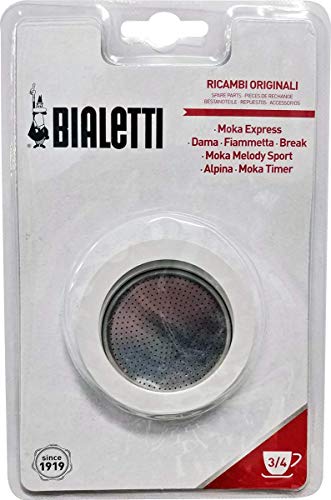 Bialetti Replacement Gasket and Filter For 3 Cup Stovetop Espresso Coffee Makers - Kitchen Parts America