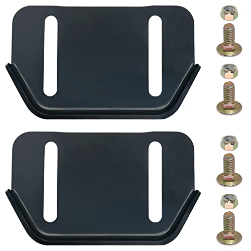 KOOTANS 1pair 784-5580 Snow Thrower Slide Plate Shoes Heavy Duty Metal Snow Blower Slide Skids Replace for MTD 784-5580-0637 Cub Cadet Yardman Troy Bilt Craftsman, for Stens 780-420 (Black) - Grill Parts America