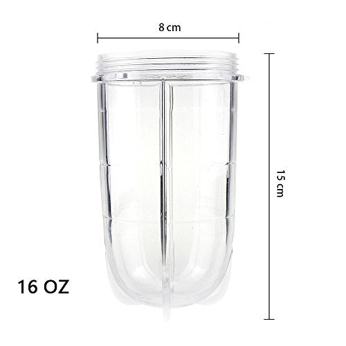 2 PCS Replacement Cups For Magic Bullet Replacement Parts 16OZ Blender Cups Jar compatible with 250W Magic Bullet MB1001 Series Juicer Mixer - Grill Parts America