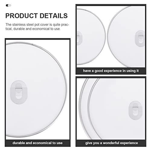 HEMOTON 2pcs Universal Pans Pots Lid Cover Tempered Glass Lid for Replacement for Skillets Frying Pans Cookwares 25cm - Kitchen Parts America