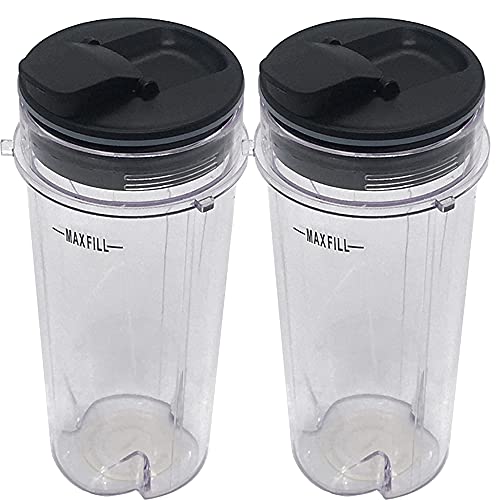 2pcs Blender 16 Ounce Cups with Spout Lid - Kitchen Parts America