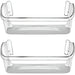 240323002 Refrigerator Door Bin Shelf Compatible with Frigidaire or Electrolux, Bottom 2 Shelves on Refrigerator Side, Clear, Double Unit, Replaces PS429725, AP2115742 - Grill Parts America