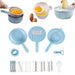 12Pcs Sets Multi-Function Vegetable Slicer,Onion Mincer Chopper, Vegetable Chopper, Cutter, Dicer, Egg Slicer with Container,Hand Guard and Container (Blue) - Kitchen Parts America