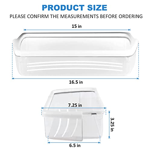 2 Pack W10321304 Refrigerator Door Shelf Bin, Compatible with Whirlpool Refrigerator Replaces WPW10321304 PS11752778 AP6019471 2179574 2179575 - Grill Parts America