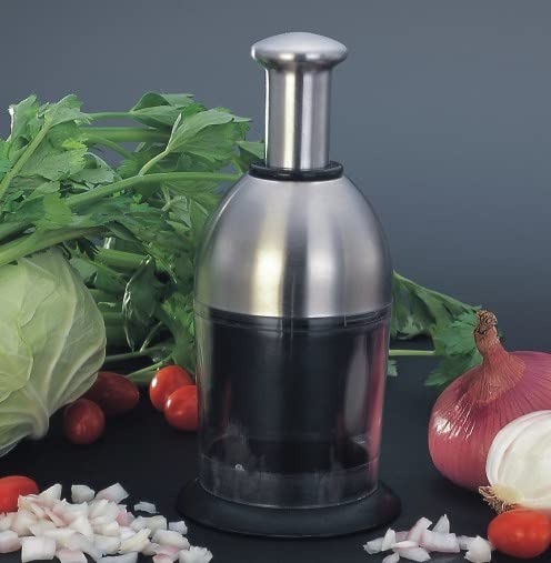 304 stainless steel food chopper chops vegetables like onions, garlic, carrots, peppers, nuts also walnuts, almonds, pistachios, hazelnuts and many more - Kitchen Parts America