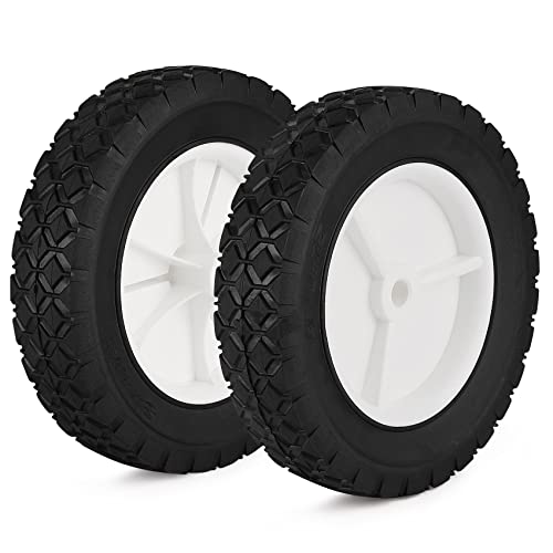 Oregon 72-108 Plastic Wheel 2PCS Universal Wheels Tires Compatible with Craftsman AYP MTD Lawnmower Suitable for Replacement of Radio Flyer Wagon BBQ Grill Trash Can Hand Truck Lawn Sprayer - Grill Parts America