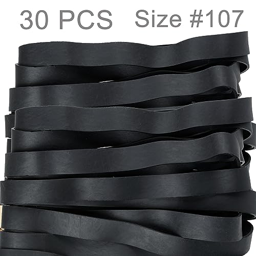 AMUU Rubber Bands Thick Size #107 wide Rubber Bands 30 pack black Big Elastics Bands large Long Rubber Bands for Office Supply File Folders box Books gifts Notebook,rubber band Measurements: 7" x 1.5" - Grill Parts America