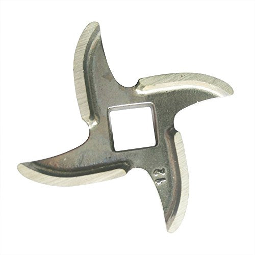 2 Pack #12 Meat Grinder Blade Stainless Steel Knife Cutter Replacement for Grinders, Please check the size and shape - Kitchen Parts America