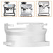 Natudeco 54mm Coffee Portafilter,Rotatable Coffee Powder Part Hands Free Dosing Funnel Aluminum Alloy Funnel for Espresso Coffee Maker Hand Ground Coffee Machine(Silver) - Kitchen Parts America