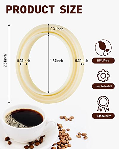 54mm Silicone Steam Ring, 2PCS Grouphead Gasket Replacement Accessories, No BPA Silicone Gasket Seal, for Breville Espresso Machine 878/870/860/840/810/500/450/ Sage 500/870/875/880/810/878 - Grill Parts America