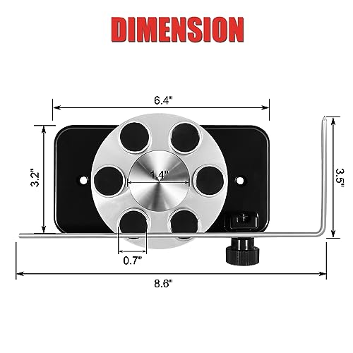 TEMSONE Lawn Mower Blade Balancer, Universal Magnetic Wall Mount Lawnmower Balances Blades Enhance Mower Longevity with Precision Balancing Replace# 42-047, 339075B (Black) - Grill Parts America