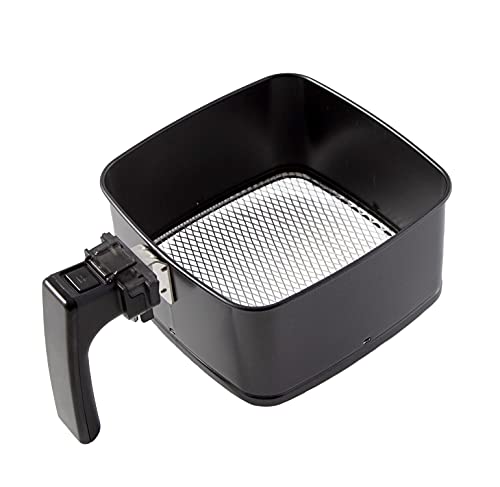 Nuwave 3QT Brio Replacement Base Tray & Fry Pan Basket – Compatible with NuWave 3QT Brio Model 36001 & 36011,Black - Grill Parts America