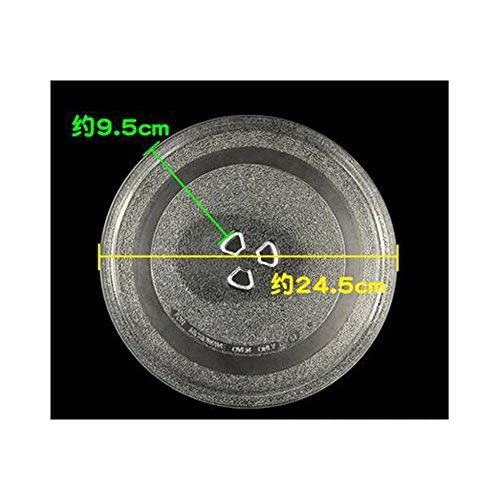 Diameter 9.6inch/24.5cm Thickened Heat Resistant Microwave Glass Plate Turntable Tray Accessories for Small Microwave - Grill Parts America