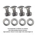 784-5581A Carriage Bolts Nuts Kits Compatible with MTD Snow Blower fits 784-5581A 790-00120-0637 Shave Plate Scraper Bar (5/16-18) 5/8" and More, Replaces 712-3010, 736-0242, 710-0260 - 4 Pack - Grill Parts America