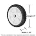 Front Drive Wheels Fit for Toro 22" Recycler, 119-0311 Tires Wheels Fit for Toro 20330 20331 20339 20371 Self Propelled Mower FWD 22" Recycler, Replace 137-4832, 2 Pack, White - Grill Parts America