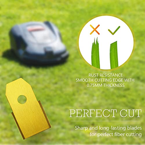 Headley Tools Lawn Mower Blades Compatible for All Husqvarna Automower and Gardena Robotic Lawnmowers, 30PCS (35x18x0.75mm) Robotic Lawnmower Blades (Titanium Coating) - Grill Parts America