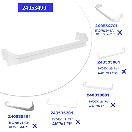 ECOTRIC Refrigerator Door Shelf Rack Bar Rail Retainer Compatible with Kenmore Frigidaire Refrigerators Replacement for 240534901 AP3214630 PS734935 Door Bin Refrigerator Parts & Accessories - Grill Parts America