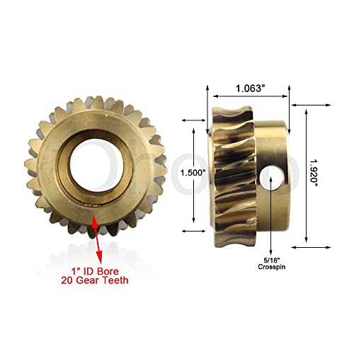 Ohoho Snowblower Auger Worm Gear Compatible with Ariens - Fits ST824 924050 52402600 52422700 524026 924082 ST8 ST724 ST1024 ST1028 ST1032 ST1224 Auger Worm Gear - Grill Parts America