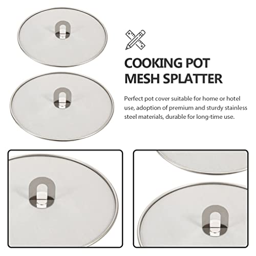 HEMOTON 2pcs Universal Pans Pots Lid Cover Tempered Glass Lid for Replacement for Skillets Frying Pans Cookwares 25cm - Kitchen Parts America