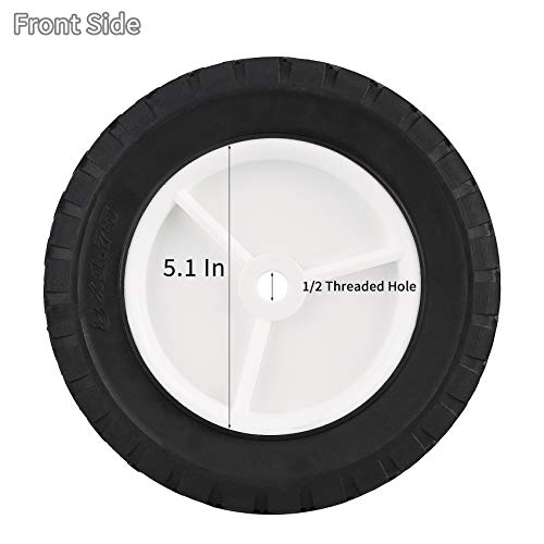 Oregon 72-108 Plastic Wheel 2PCS Universal Wheels Tires Compatible with Craftsman AYP MTD Lawnmower Suitable for Replacement of Radio Flyer Wagon BBQ Grill Trash Can Hand Truck Lawn Sprayer - Grill Parts America