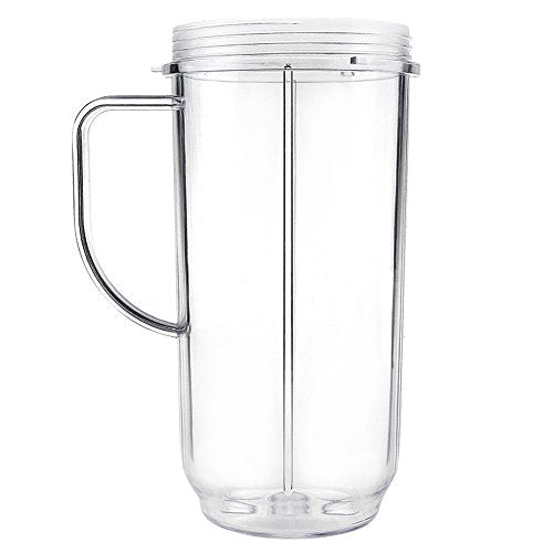 QT Tall 22oz Replacement Part Cup Mug with handle compatible with 250w Magic Bullet On-The-Go Mug - Grill Parts America