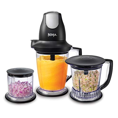 Ninja QB1004 Blender/Food Processor with 450-Watt Base, 48oz Pitcher, 16oz Chopper Bowl, and 40oz Processor Bowl for Shakes, Smoothies, and Meal Prep - Kitchen Parts America