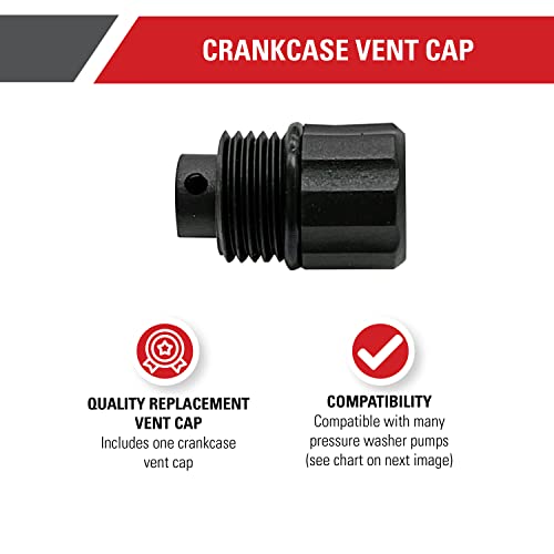 Simpson Cleaning 7111013 Replacement Crankcase Vent Cap for Pressure Washer Pumps, Black - Grill Parts America