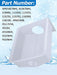 W10670845, WPW10670845 Refrigerator Ice Bucket Compatible with Whirlpool, Kenmore, kitchenaid, Amana Refrigerators, etc. Part Number: 2196091, 1115342, 1115372, 2152701, 2152702, etc. - Grill Parts America