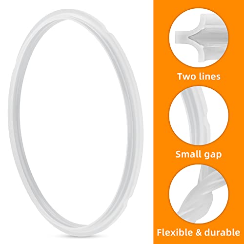 Silicone Sealing Ring for Instant Pot Sealing Ring for 6 / 5Qt Food-Grade Replacement Silicone Gasket Seal Rings Fit for IP-DUO60, IP-LUX60, IP-DUO50, Smart-60, IP-CSG60 Pressure Cooker-3Pack - Kitchen Parts America