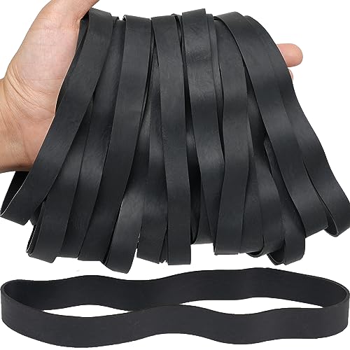 AMUU Rubber Bands Thick Size #107 wide Rubber Bands 30 pack black Big Elastics Bands large Long Rubber Bands for Office Supply File Folders box Books gifts Notebook,rubber band Measurements: 7" x 1.5" - Grill Parts America