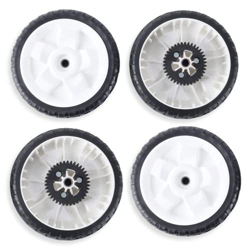 (4-Pack) AR-PRO Exact Replacement Toro 115-4695 8-Inch Wheel Gear Assembly - Rear Drive Wheels for Toro Recycler Series Lawn Mowers - Fits Toro Recycler Models with Serial Numbers 313999999 and Lower - Grill Parts America