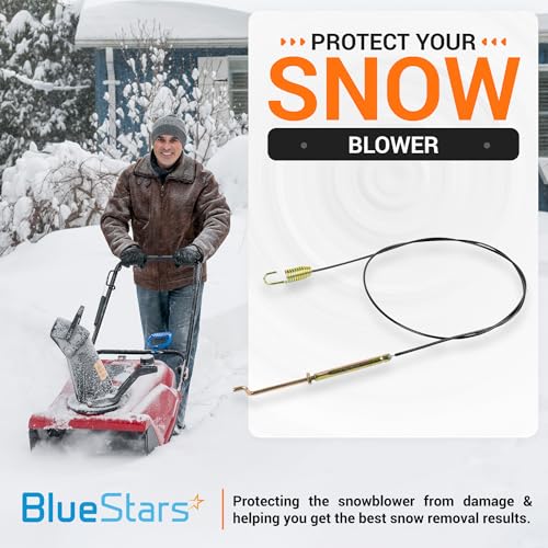 BlueStars 946-0897 Snow Blower Auger Clutch Cable - for MTD Craftsman Yard Man Troy-Bilt MTD Built 2-Stage Snowblowers Snow Thrower - Replaces 746-0897 746-0897A 946-0897A 677-0424 290-653 - Grill Parts America