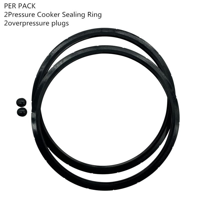 Sigely 09936 Pressure Cooker Sealing Ring/Gasket & Overpressure Plug (2 Sets per Pack) Compatible with Presto Various 6-Quart Models Replace 09936 09904 and 50295 - Kitchen Parts America