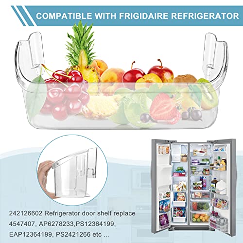 242126602 Refrigerator Door Bin Shelf Replacement for Elec.trolux and Frigi.daire Refrigerator - Fits Side Shelf Bottom Rack Parts 4547407 AP6278233 PS12364199 EAP12364199 - Grill Parts America